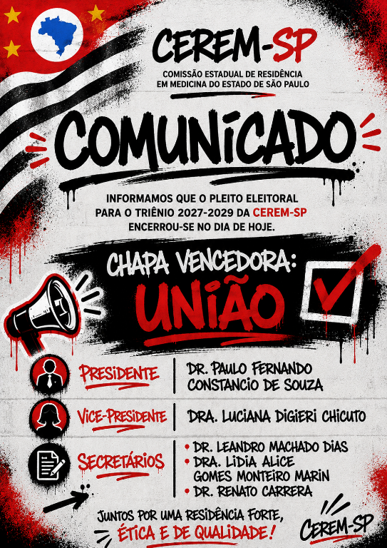 Resultado Pleito Eleitoral para Diretoria Executiva da CEREM-SP Triênio 2027-2029